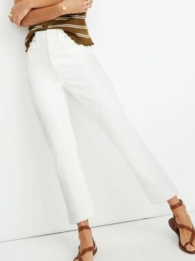 Madewell High-Rise Slim Boyjean - Tile White - Size 24
